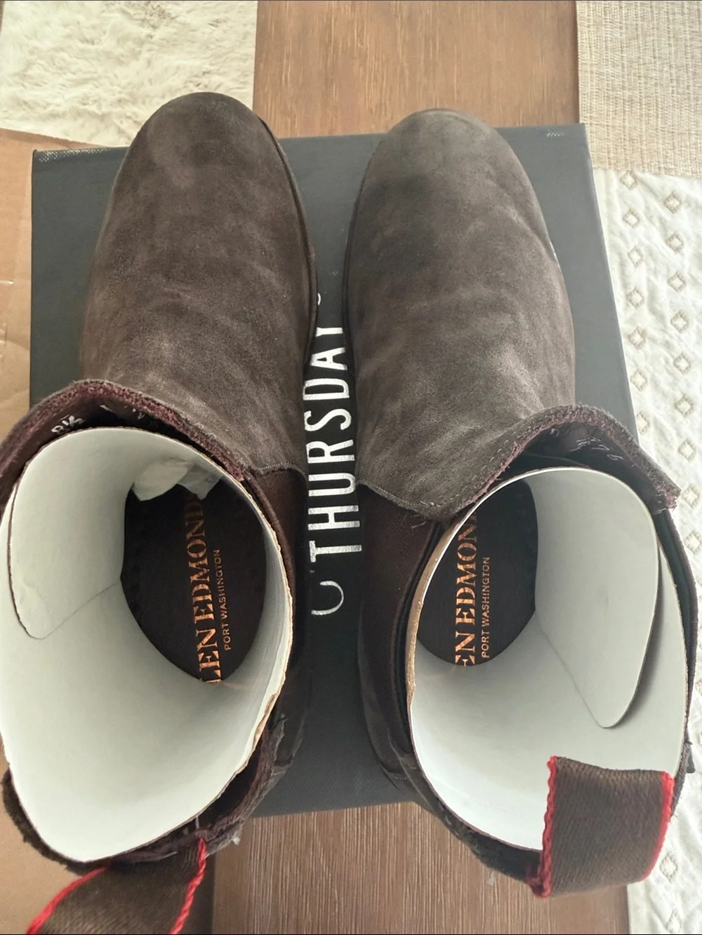 Allen Edmonds Dark Brown Suede Chelsea Boots